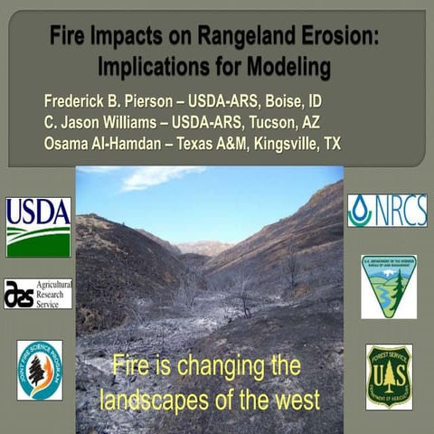 Fire impacts on rangeland erosion | PPTX