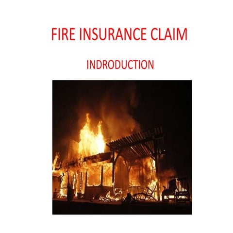 Fire insurance claim