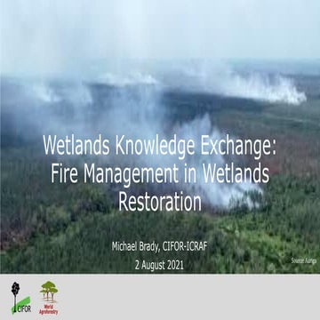 Fire management in wetlands restoration