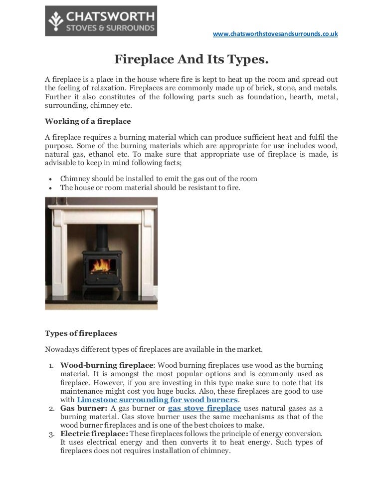 Fireplace And Its Types.