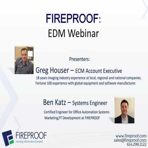 Fireproof EDM webinar