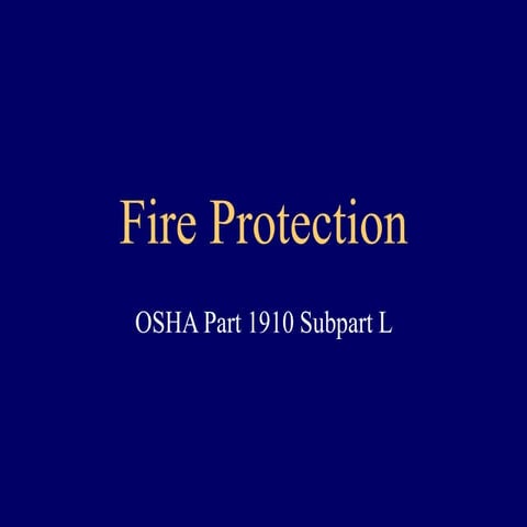 Fire protection