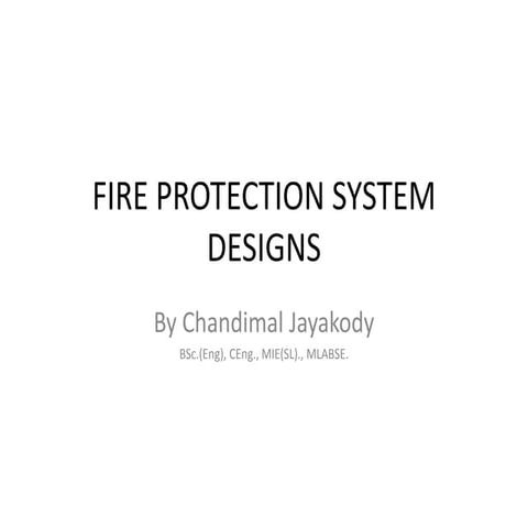 Fire Protection system - Design matrix good
