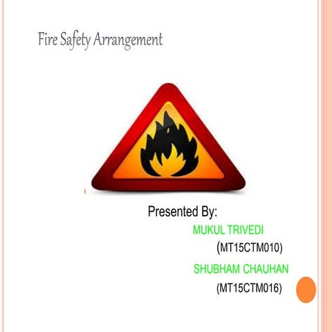 Fire safety arrangement