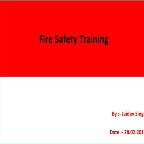 Fire safety training 