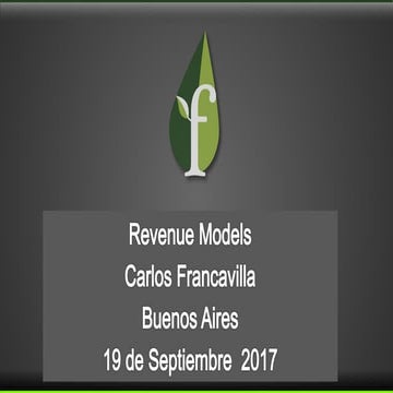 Revenue Models - Sesion del Founder Institute Buenos Aires
