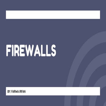 FIREWALLs in an information security.ppt