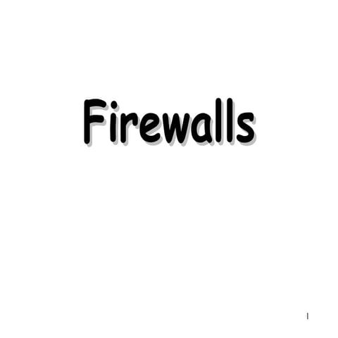 INTRODUCTION OF firewall IN SECURITY FOR