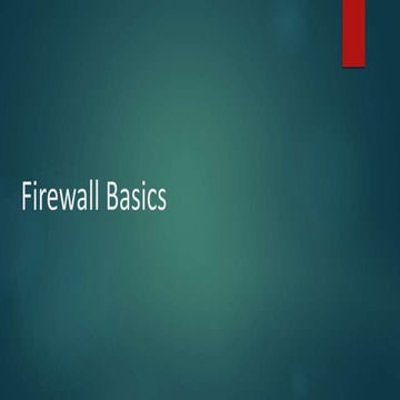 Firewall basics