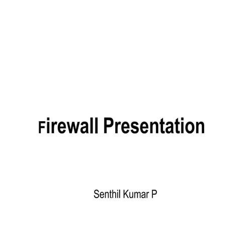A firewall is an important and necessary part of that security, but cannot be...