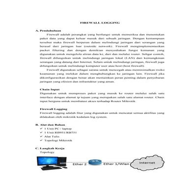 Firewall mikrotik logging