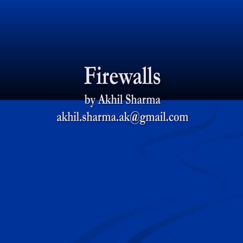 Firewalls