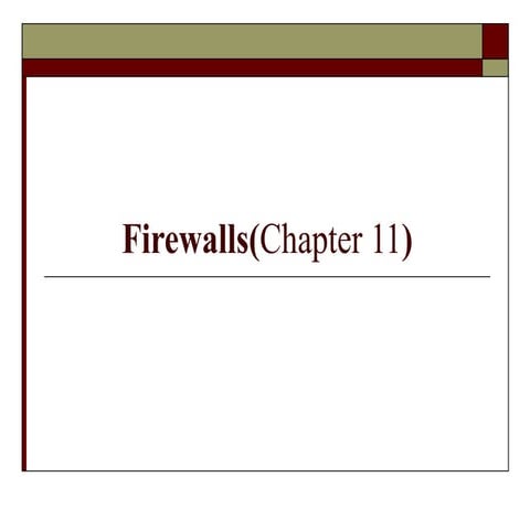 Firewalls