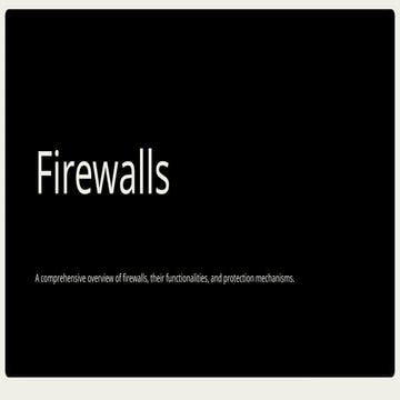 Firewall in IT infrastructure for Network Security