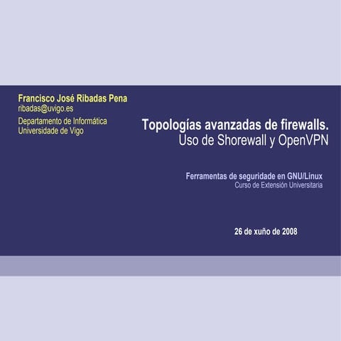 Topologías avanzadas de firewalls