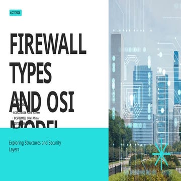 Comprehensive Overview of Firewall Types and OSI Model Integration for ...