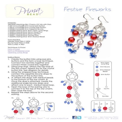 Firework earrings | PDF