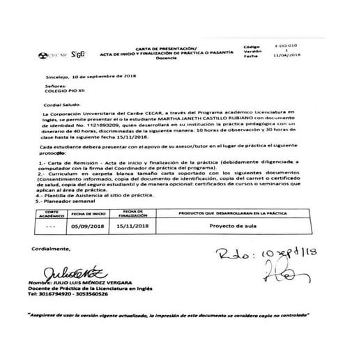 THE OFFICIAL PRESENTED LETTER SIGNED BY MY PRINCIPAL