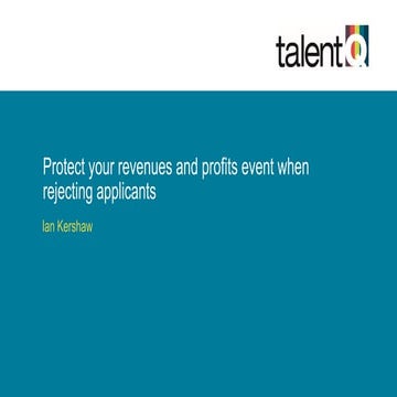#FIRMday London 23 April 2015 - Talent Q - Protect your revenues and profits ...