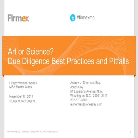 Due Diligence Best Practices and Pitfalls