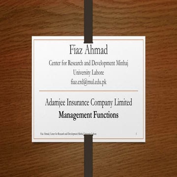 Firms management in pakistan  a case of adamjee insurance company limited.pdf