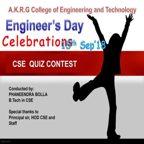 Quiz for CSE students conducted in AKRG college of engineering