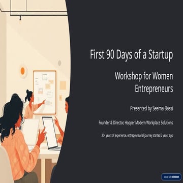 Start a biz - First 90 days of a StartUp