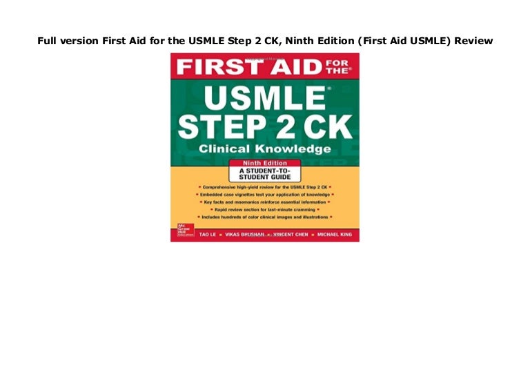 Full version First Aid for the USMLE Step 2 CK, Ninth Edition (Firs…