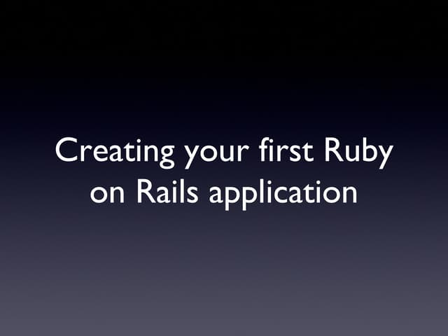 First app