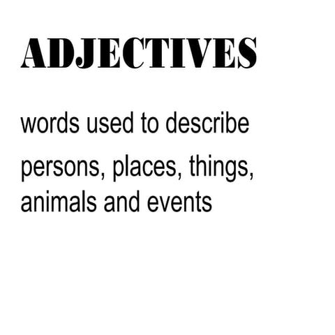 First grade-adjectives-lesson