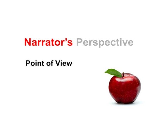 First second-and-third-person-Point of View | PPT | Drama | Genres