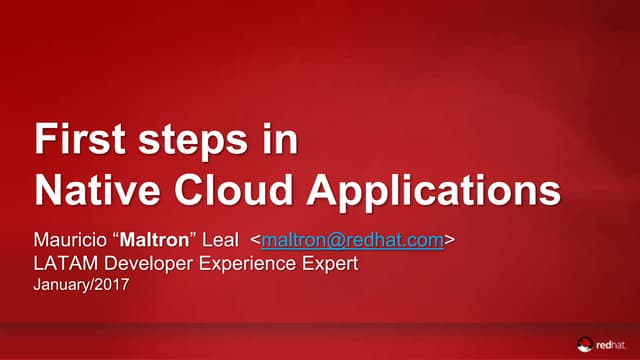 First Steps in Native Cloud Application