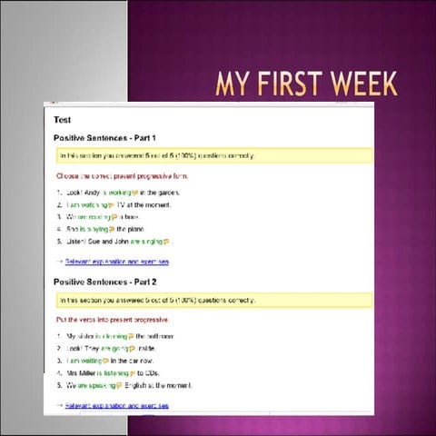 My Second Week | PPT