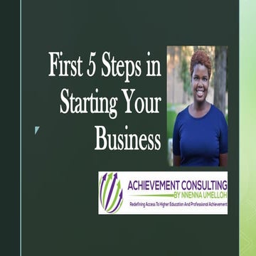 First 5 Steps in Starting your Business