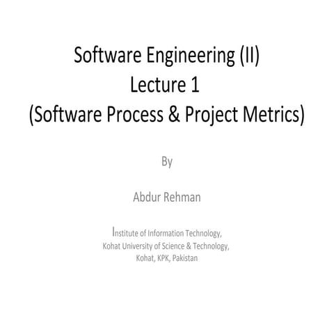 Software Engineering 2 lecture slide | PPT | Computer Software and ...