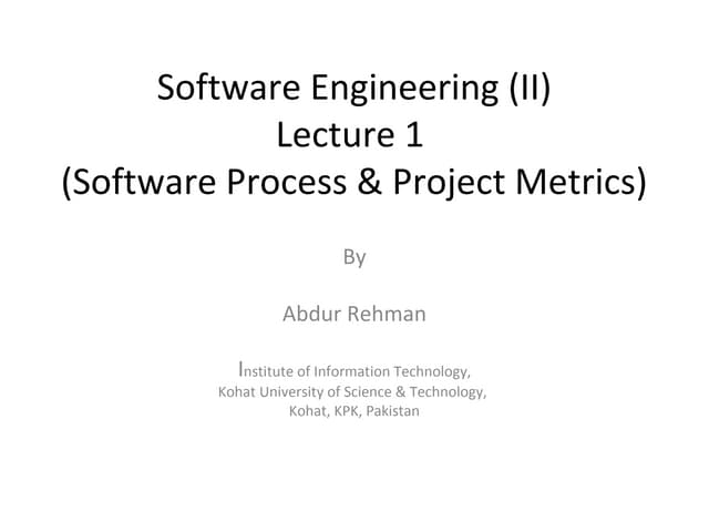 Software Engineering 2 lecture slide