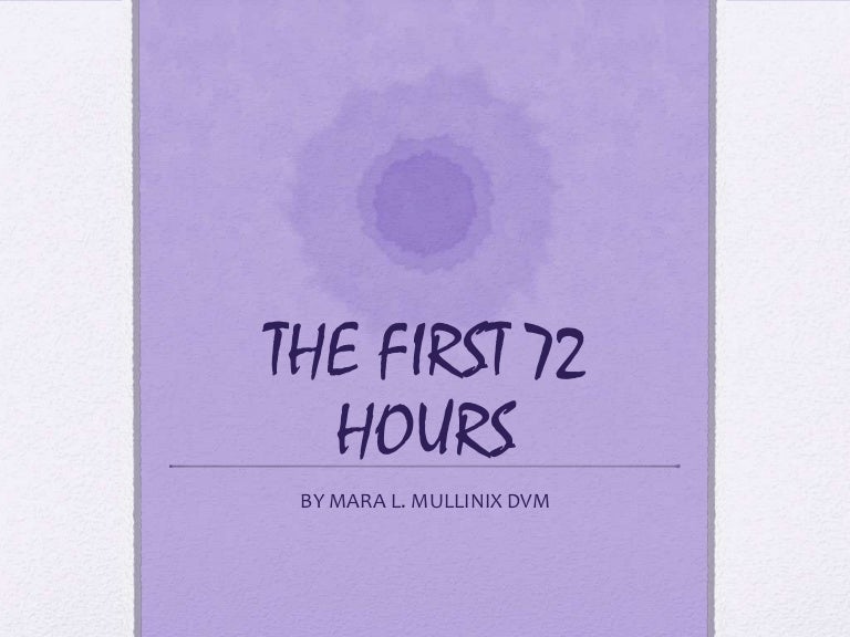First 72 Hours - The First 72 Hours Book Damian Campbell
