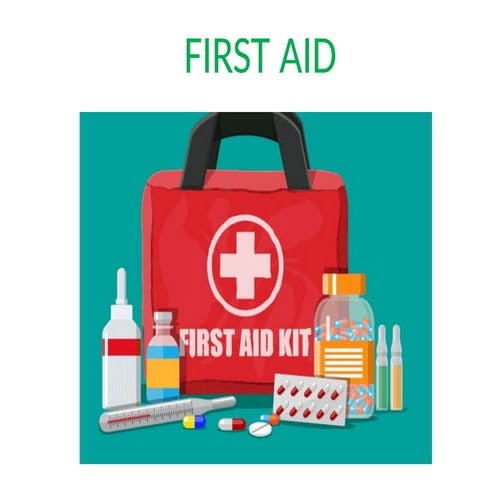 First aid is an emergency aid or treatment given to  someone injured, suddenl...