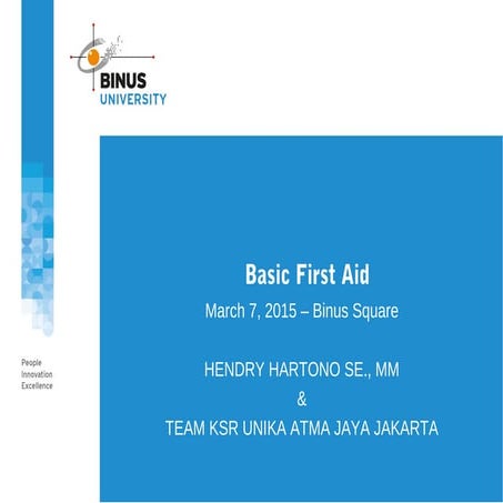 First aid   binus square - 3 oktober 2015