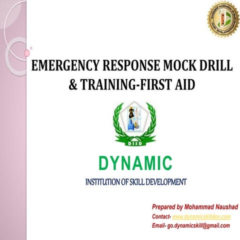First aid  emergency response training