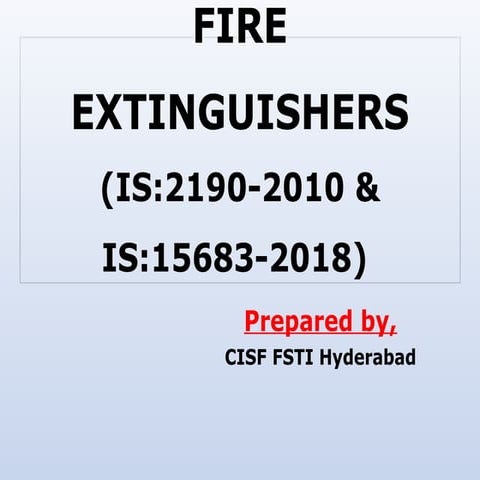 First Aid Fire Fighting Appliances for Security personnel.ppt
