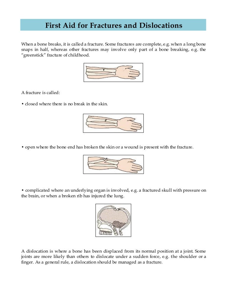 First Aid For Fractures And Dislocations WHS First Aid Kits