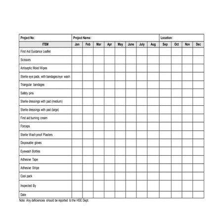 First aid inspection | DOC