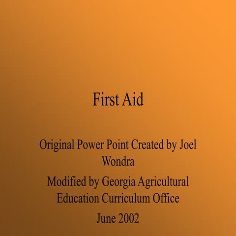 First_Aid_Joel_Wondra.ppt