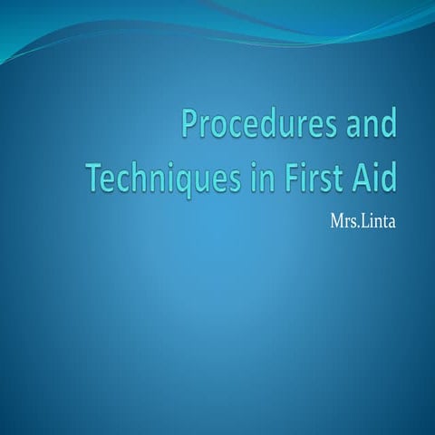 First aid kit | PPTX