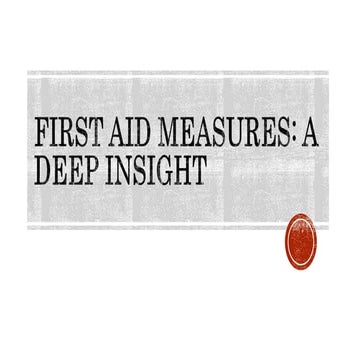 First Aid | PDF