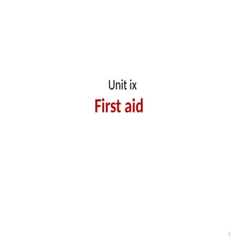 First aid management of Wound | PPTX