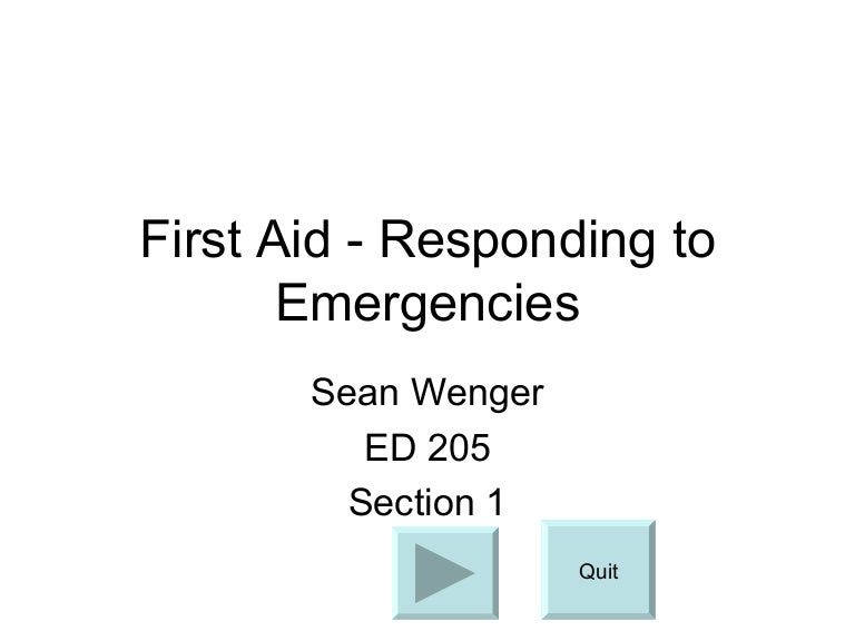 First Aid Responding To Emergencies Interactive
