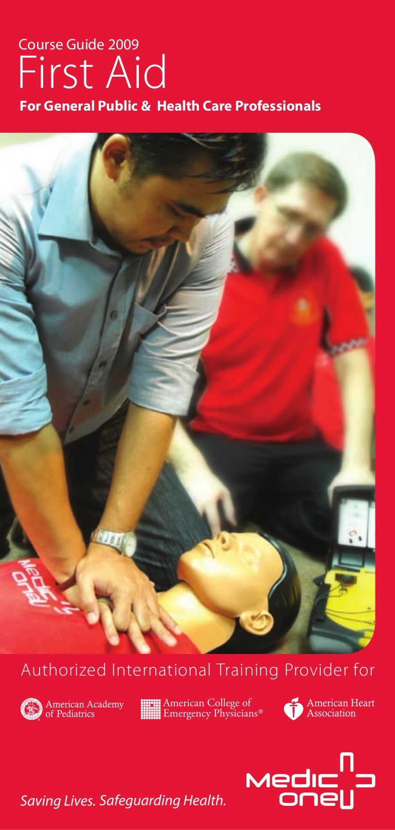 First aid training booklet
