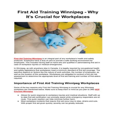 First Aid In The Workplace | Employsure | PDF